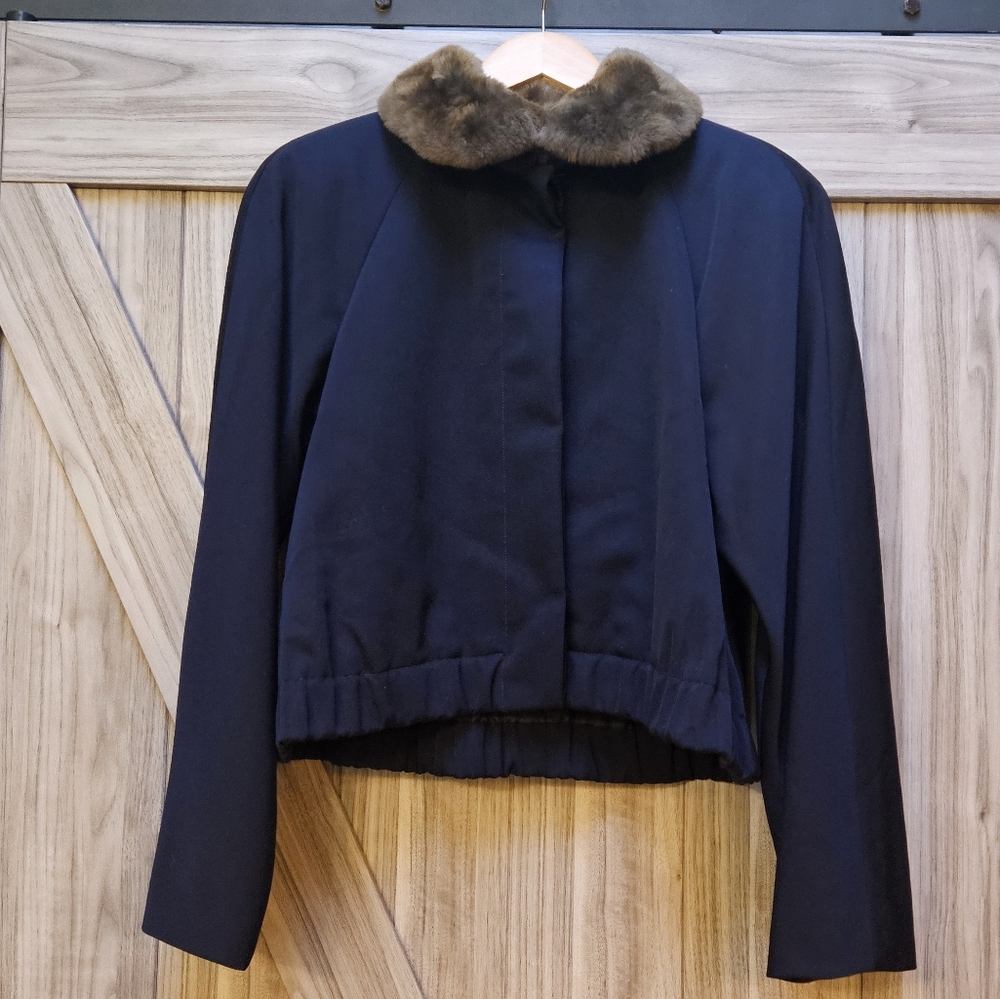 John Anthony Couture 1970s Rare Exquisite Vintage Fox Fur Collar Blazers